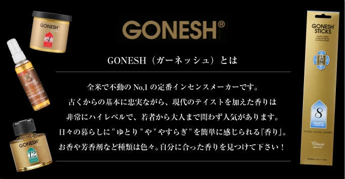 GONESH ガーネッシュ No.12 リキッド 瓶 エアフレッシュナー 芳香剤