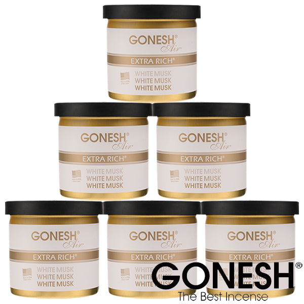 GONESH ガーネッシュ ホワイトムスク ゲル缶 エアフレッシュナー 芳香剤 車