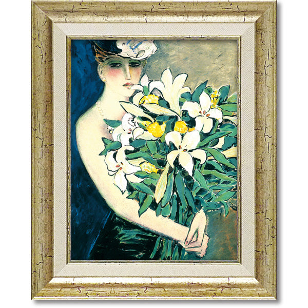 絵画 額入り カシニョール 【ユリ】