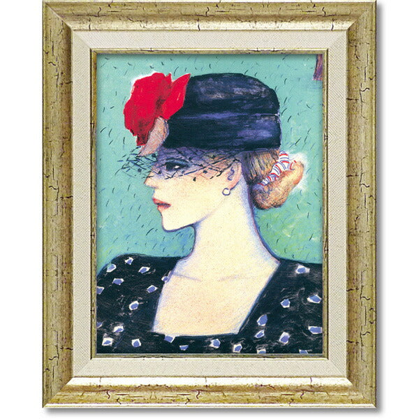 絵画 額入り カシニョール 【黒い服のオード】 インテリア おしゃれ 壁掛け アート 名画 リビング 玄関 北欧 癒し 引越し祝い プレゼント 記念日 応接室 ポスター 飾り 贈り物