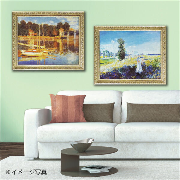 絵画 額入り モネ 【散歩】 インテリア おしゃれ 壁掛け アート 名画 リビング 玄関 北欧 癒し 引越し祝い プレゼント 記念日 応接室 ポスター 飾り 贈り物