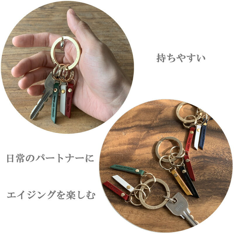 キーホルダー レザー 革 おしゃれ ブランド メンズ レディース DEPTH AND DEMAND 【KH66】 国旗 父の日 プレゼント 送料無料