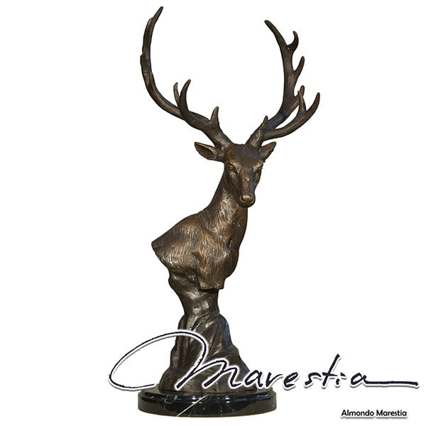 Marestia マレスティア 鹿の頭(DEER HEAD) オブジェ 動物 彫刻 銅像