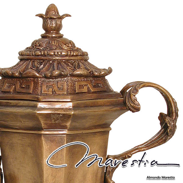 Marestia マレスティア ヴィクトリアの壷瓶 オブジェ オーナメント 彫刻 銅像 アンティーク インテリア ポット 花瓶 真鍮 青銅 ブロンズ像 置き物 置物 雑貨 店舗装飾 庭 ガーデニング テーブル 玄関 高級