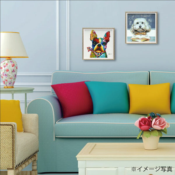 絵画 額入り オイルペイント 【バンダナ ブル(Sサイズ)】