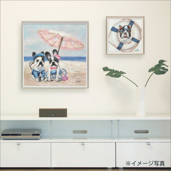 絵画 額入り オイルペイント 【シーマン ドッグ(Sサイズ)】