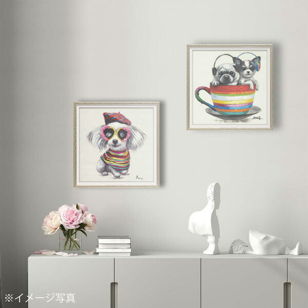 絵画 額入り オイルペイント 【ボブヘアー(Sサイズ)】