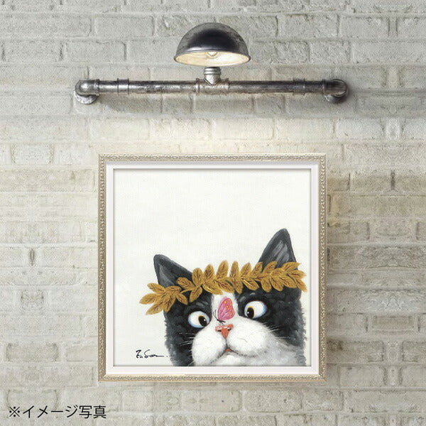 絵画 額入り オイルペイント 【幸運のお知らせ(Sサイズ)】