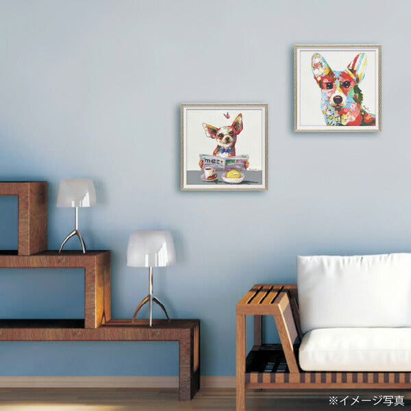 絵画 額入り オイルペイント 【ハンサム(Sサイズ)】