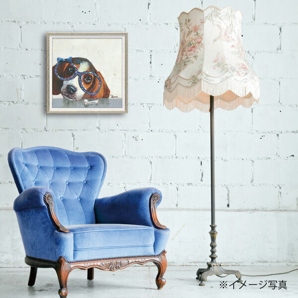 絵画 額入り オイルペイント 【インディゴブルー(Sサイズ)】