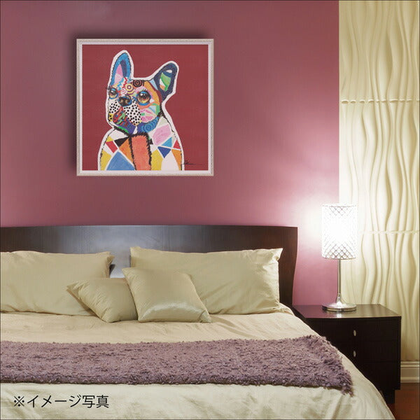 絵画 額入り オイルペイント 【イノセント ドッグ(Mサイズ)】