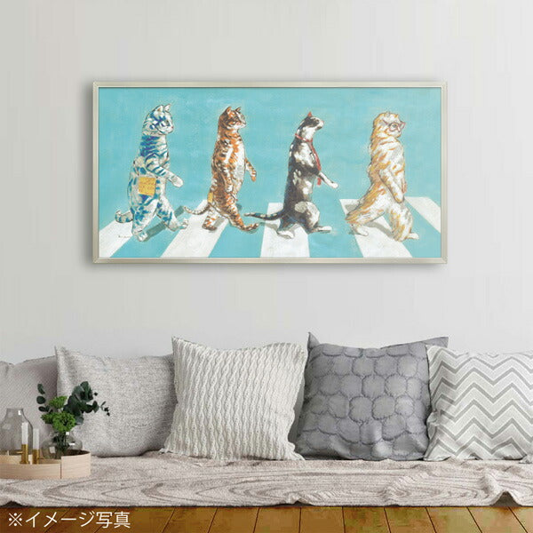 絵画 額入り オイルペイント 【アビーロード】