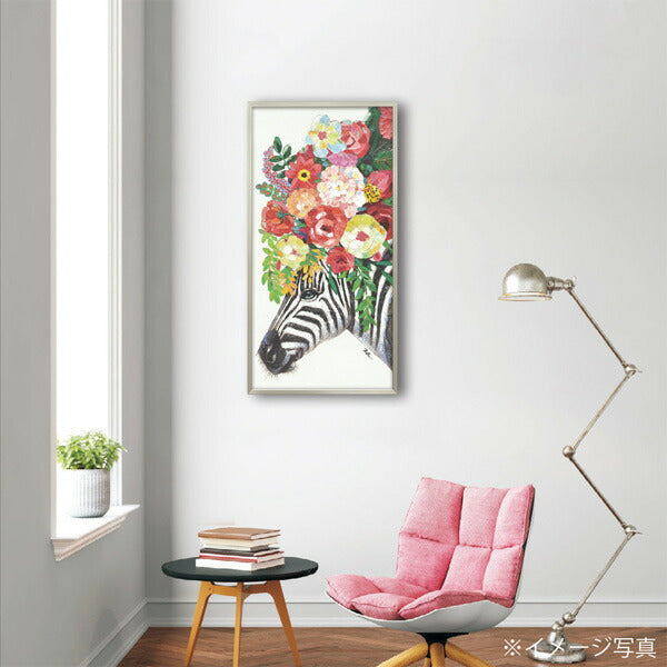 絵画 額入り オイルペイント 【サバンナカーニバル】