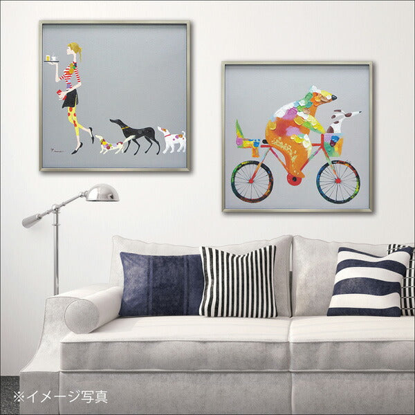 絵画 額入り オイルペイント 【タンデム】