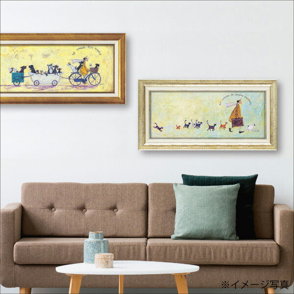 絵画 サムトフト 【いわしサンドスーツケース】 父の日 プレゼント インテリア 額入り 壁掛け おしゃれ アート イギリス 女性作家 リビング 玄関 北欧 かわいい 癒し 結婚祝い 記念日 トイレ ポスター 飾り 贈り物