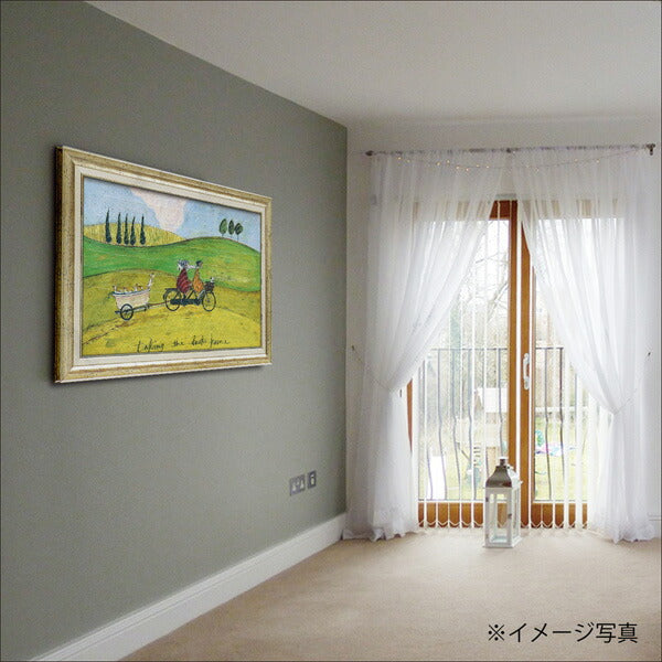 絵画 サムトフト 【アヒル送迎サービス】 インテリア 額入り 壁掛け おしゃれ 父の日 プレゼント アート イギリス 女性作家 リビング 玄関 北欧 かわいい 癒し 結婚祝い 記念日 トイレ 大きい 飾り 贈り物