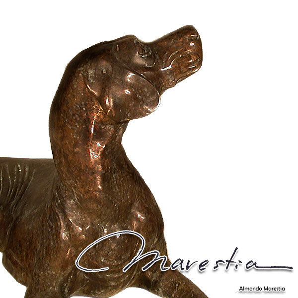 Marestia イングリッシュ・クーンハウンド オブジェ マレスティア インテリア置物 オーナメント 置き物 彫刻 真鍮 ブロンズ 犬 ドッグ 庭 ガーデン テーブル 玄関 店舗装飾品