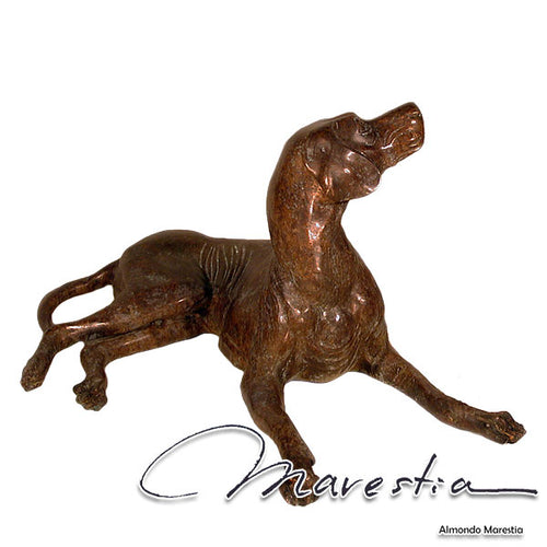 Marestia イングリッシュ・クーンハウンド オブジェ マレスティア インテリア置物 オーナメント 置き物 彫刻 真鍮 ブロンズ 犬 ドッグ 庭 ガーデン テーブル 玄関 店舗装飾品