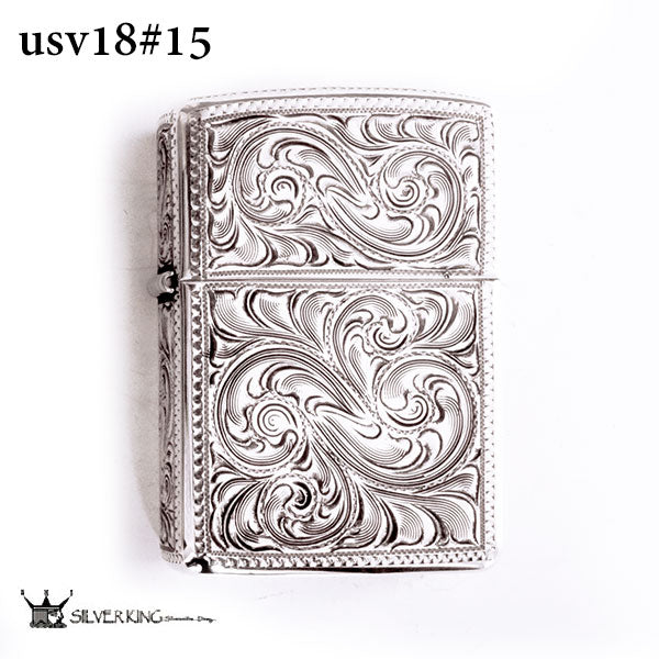 Zippo 純銀ジッポーライター Silver King シルバーキング USV18(No.15) ハイポリッシュ・ミラー スターリングシルバー 925