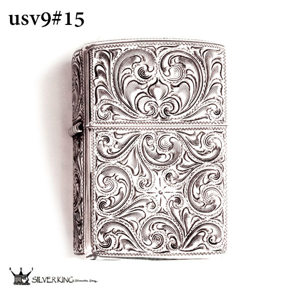 Zippo 純銀ジッポーライター Silver King シルバーキング USV9(No.15) ハイポリッシュ・ミラー/スターリングシルバー 925