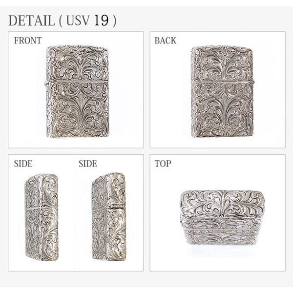 シルバーキング Zippo 純銀 ジッポー ライター Silver King 5点セット USV1,3,4,5,19 (No.15 スタンダード) コレクション