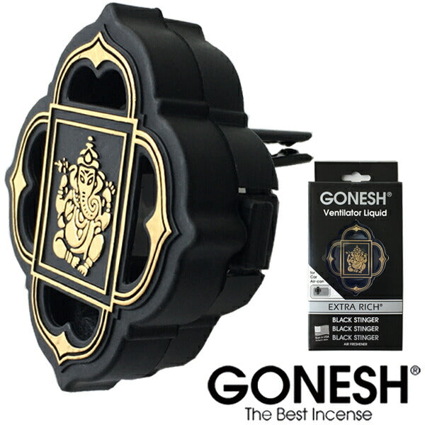 GONESH ガーネッシュ ブラックスティンガー ヴェンティレーター リキッド エアフレッシュナー 芳香剤 車 エアコン 吹き出し口