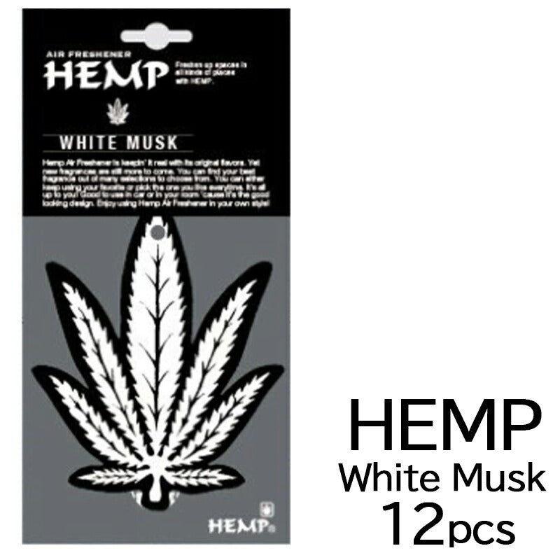 HEMP ホワイトムスク 吊り下げタイプ 12セット ヘンプ エア フレッシュナー WHITE MUSK