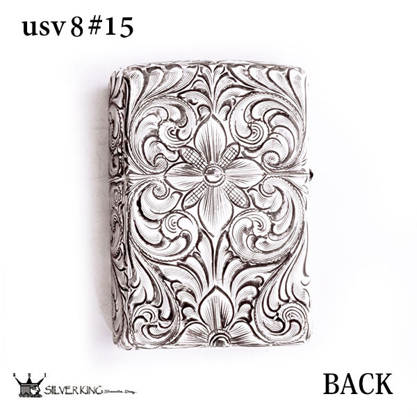 Zippo 純銀ジッポーライター Silver King シルバーキング USV8(No.15) ハイポリッシュ・ミラー スターリングシルバー 925